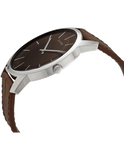 Buy Shop Calvin Klein City Brown Dial Brown Leather Strap Watch for Men - K2G211GK USA Online