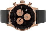 Buy Shop Calvin Klein City Chronograph Black Dial Black Leather Strap Watch for Men - K2G17TC1 USA Online