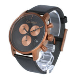 Buy Shop Calvin Klein City Chronograph Black Dial Black Leather Strap Watch for Men - K2G17TC1 USA Online