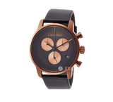 Buy Shop Calvin Klein City Chronograph Black Dial Black Leather Strap Watch for Men - K2G17TC1 USA Online