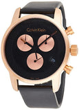 Buy Shop Calvin Klein City Chronograph Black Dial Black Leather Strap Watch for Men - K2G17TC1 USA Online
