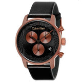 Buy Shop Calvin Klein City Chronograph Black Dial Black Leather Strap Watch for Men - K2G17TC1 USA Online