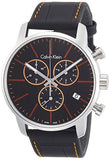 Buy Shop Calvin Klein City Chronograph Black Dial Black Leather Strap Watch for Men - K2G271C1 USA Online