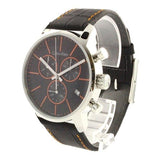 Buy Shop Calvin Klein City Chronograph Black Dial Black Leather Strap Watch for Men - K2G271C1 USA Online