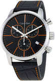 Buy Shop Calvin Klein City Chronograph Black Dial Black Leather Strap Watch for Men - K2G271C1 USA Online