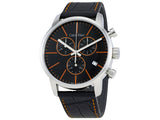 Buy Shop Calvin Klein City Chronograph Black Dial Black Leather Strap Watch for Men - K2G271C1 USA Online
