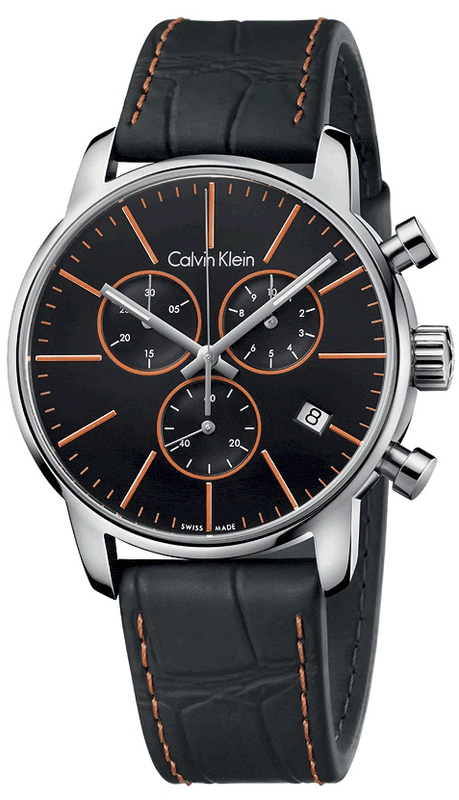 Buy Shop Calvin Klein City Chronograph Black Dial Black Leather Strap Watch for Men - K2G271C1 USA Online