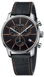 Buy Shop Calvin Klein City Chronograph Black Dial Black Leather Strap Watch for Men - K2G271C1 USA Online