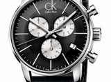 Buy Shop Calvin Klein City Chronograph Black Dial Black Leather Strap Watch for Men - K2G271C3 USA Online