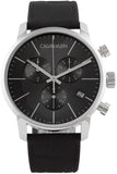 Buy Shop Calvin Klein City Chronograph Black Dial Black Leather Strap Watch for Men - K2G271C3 USA Online