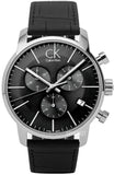 Buy Shop Calvin Klein City Chronograph Black Dial Black Leather Strap Watch for Men - K2G271C3 USA Online