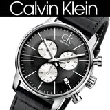 Buy Shop Calvin Klein City Chronograph Black Dial Black Leather Strap Watch for Men - K2G271CX USA Online