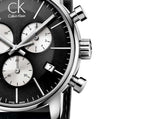 Buy Shop Calvin Klein City Chronograph Black Dial Black Leather Strap Watch for Men - K2G271CX USA Online