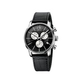 Buy Shop Calvin Klein City Chronograph Black Dial Black Leather Strap Watch for Men - K2G271CX USA Online
