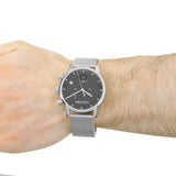 Buy Shop Calvin Klein City Chronograph Black Dial Silver Mesh Bracelet Watch for Men - K2G27121 USA Online