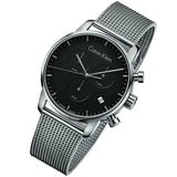 Buy Shop Calvin Klein City Chronograph Black Dial Silver Mesh Bracelet Watch for Men - K2G27121 USA Online