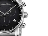 Buy Shop Calvin Klein City Chronograph Black Dial Silver Mesh Bracelet Watch for Men - K2G27121 USA Online