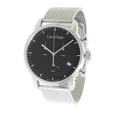 Buy Shop Calvin Klein City Chronograph Black Dial Silver Mesh Bracelet Watch for Men - K2G27121 USA Online