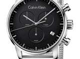 Buy Shop Calvin Klein City Chronograph Black Dial Silver Mesh Bracelet Watch for Men - K2G27121 USA Online