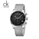 Buy Shop Calvin Klein City Chronograph Black Dial Silver Mesh Bracelet Watch for Men - K2G27121 USA Online