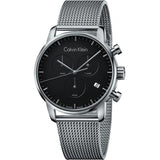 Buy Shop Calvin Klein City Chronograph Black Dial Silver Mesh Bracelet Watch for Men - K2G27121 USA Online