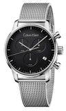 Buy Shop Calvin Klein City Chronograph Black Dial Silver Mesh Bracelet Watch for Men - K2G27121 USA Online