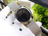 Buy Shop Calvin Klein City Chronograph Black Dial Silver Mesh Bracelet Watch for Men - K2G2G121 USA Online