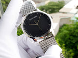 Buy Shop Calvin Klein City Chronograph Black Dial Silver Mesh Bracelet Watch for Men - K2G2G121 USA Online