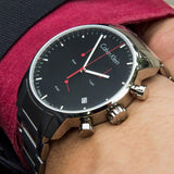 Buy Shop Calvin Klein City Chronograph Black Dial Silver Steel Strap Watch for Men - K2G27141 USA Online