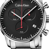 Buy Shop Calvin Klein City Chronograph Black Dial Silver Steel Strap Watch for Men - K2G27141 USA Online