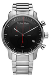 Buy Shop Calvin Klein City Chronograph Black Dial Silver Steel Strap Watch for Men - K2G27141 USA Online