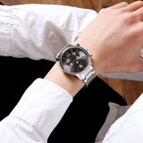 Buy Shop Calvin Klein City Chronograph Black Dial Silver Steel Strap Watch for Men - K2G27143 USA Online