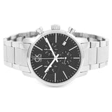 Buy Shop Calvin Klein City Chronograph Black Dial Silver Steel Strap Watch for Men - K2G27143 USA Online