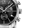 Buy Shop Calvin Klein City Chronograph Black Dial Silver Steel Strap Watch for Men - K2G27143 USA Online