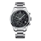 Buy Shop Calvin Klein City Chronograph Black Dial Silver Steel Strap Watch for Men - K2G27143 USA Online