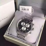 Buy Shop Calvin Klein City Chronograph Black Dial Silver Steel Strap Watch for Men - K2G2714X USA Online