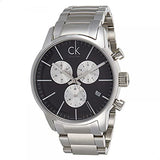 Buy Shop Calvin Klein City Chronograph Black Dial Silver Steel Strap Watch for Men - K2G2714X USA Online