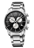 Buy Shop Calvin Klein City Chronograph Black Dial Silver Steel Strap Watch for Men - K2G2714X USA Online