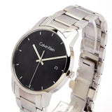 Buy Shop Calvin Klein City Chronograph Black Dial Silver Steel Strap Watch for Men - K2G2G14Y USA Online