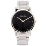Buy Shop Calvin Klein City Chronograph Black Dial Silver Steel Strap Watch for Men - K2G2G14Y USA Online