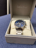 Buy Shop Calvin Klein City Chronograph Blue Dial Silver Steel Strap Watch for Men - K2G2714N USA Online