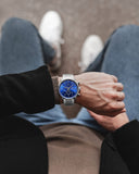 Buy Shop Calvin Klein City Chronograph Blue Dial Silver Steel Strap Watch for Men - K2G2714N USA Online