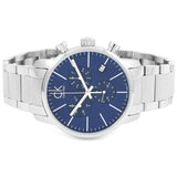 Buy Shop Calvin Klein City Chronograph Blue Dial Silver Steel Strap Watch for Men - K2G2714N USA Online