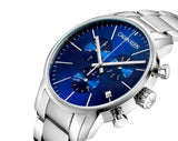 Buy Shop Calvin Klein City Chronograph Blue Dial Silver Steel Strap Watch for Men - K2G2714N USA Online