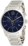 Buy Shop Calvin Klein City Chronograph Blue Dial Silver Steel Strap Watch for Men - K2G2714N USA Online