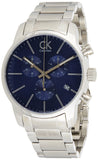 Buy Shop Calvin Klein City Chronograph Blue Dial Silver Steel Strap Watch for Men - K2G2714N USA Online
