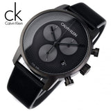 Buy Shop Calvin Klein City Chronograph Grey Dial Black Leather Strap Watch for Men - K2G177C3 USA Online