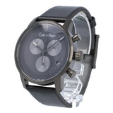 Buy Shop Calvin Klein City Chronograph Grey Dial Black Leather Strap Watch for Men - K2G177C3 USA Online