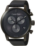 Buy Shop Calvin Klein City Chronograph Grey Dial Black Leather Strap Watch for Men - K2G177C3 USA Online