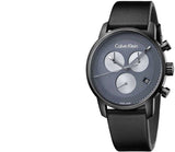 Buy Shop Calvin Klein City Chronograph Grey Dial Black Leather Strap Watch for Men - K2G177C3 USA Online